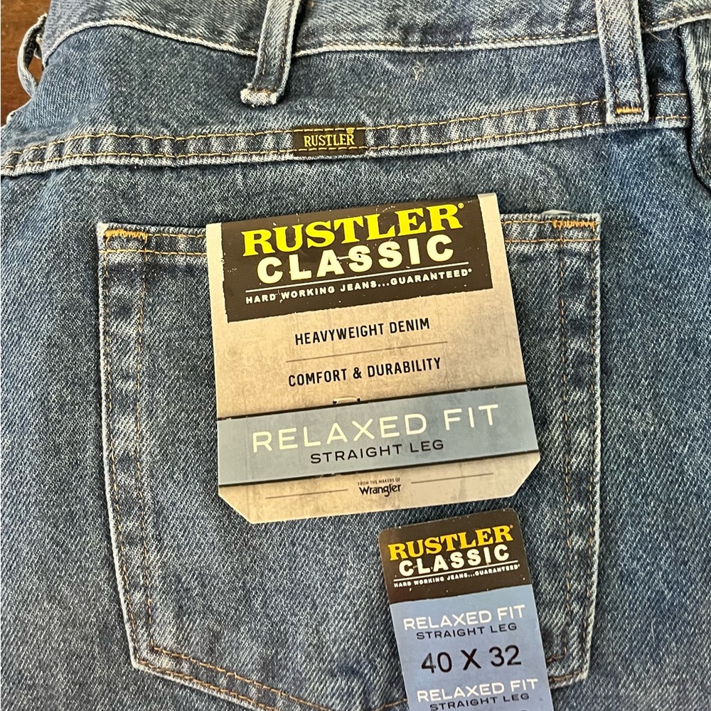 Rustler Classic Relaxed Fit Men's Jeans - Light Blue Denim